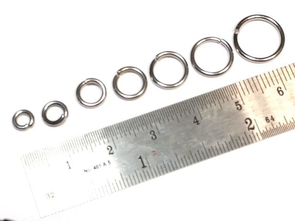  ZYNERY 1500pcs 304 Stainless Steel Open Jump Rings