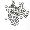 4mm Hematite / Black Stainless Jump Rings, 4x0.7mm, 2.6mm Inside Diameter, Closed Unsoldered, Lot Size 50 Pieces
