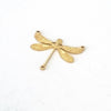 Large Dragonfly Pendant Connector Charm, 3 Loops, Brass, Lot Size 10, #06R