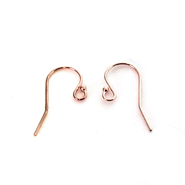 18K Rose Gold Filled 18mm Ear Wire with Coil 2Pcs/pack – Beadazzle Bead  Outlet