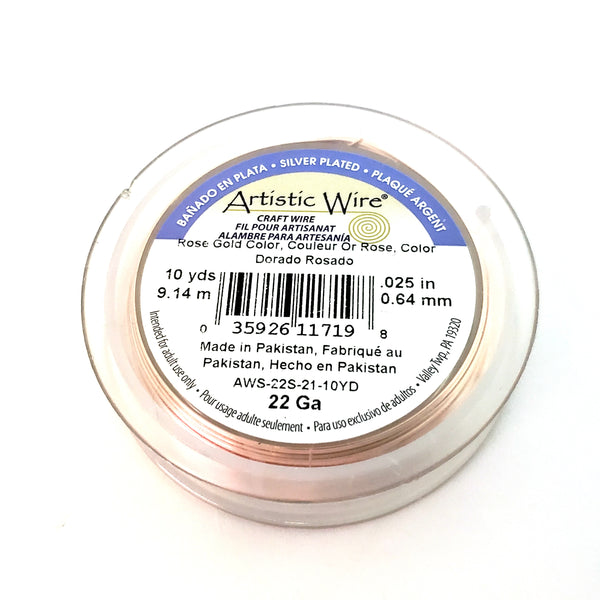 Artistic Wire 22-Gauge Silver Plated Rose Wire, 10-Yards