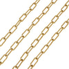 Gold Paperclip Chain, Thick Stainless Steel Jewelry Chain, Large Open Links, 17x7x1.6mm, Lot Size 30 Feet, #1981 G