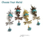 Flower Dragonfly Charm Earring Kit