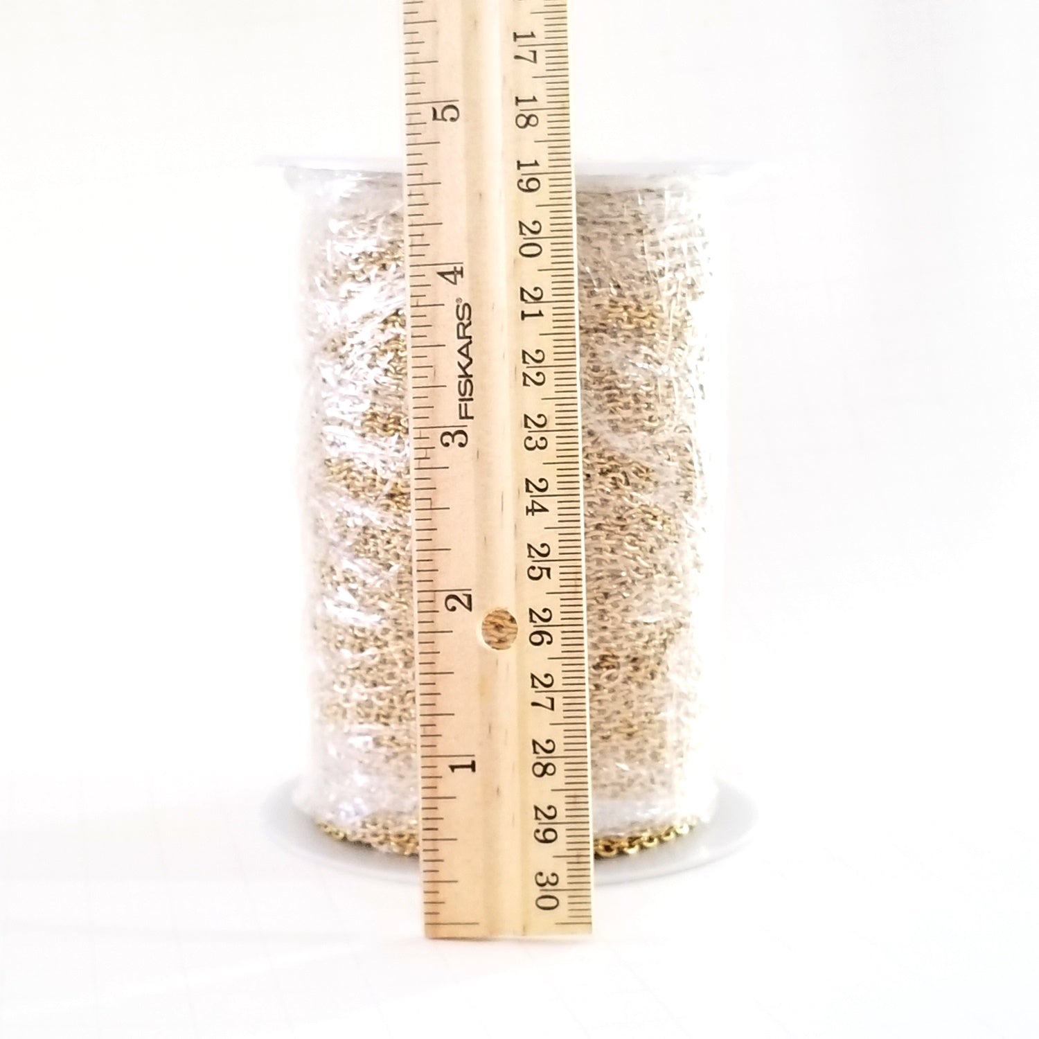 Gold Flattened Link Chain, 3x4mm Oval Open Links, 20 Meters to 100 Meters on a Spool, #1906 G