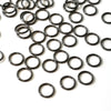8mm Hematite / Black Stainless Jump Rings, 8x1.2mm, 5.6mm Inside Diameter, Closed Unsoldered, Lot Size 50 Pieces