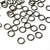 10mm Hematite / Black Stainless Jump Rings, 10x1.2mm, 7.6mm Inside Diameter, Closed Unsoldered, Lot Size 50 Pieces