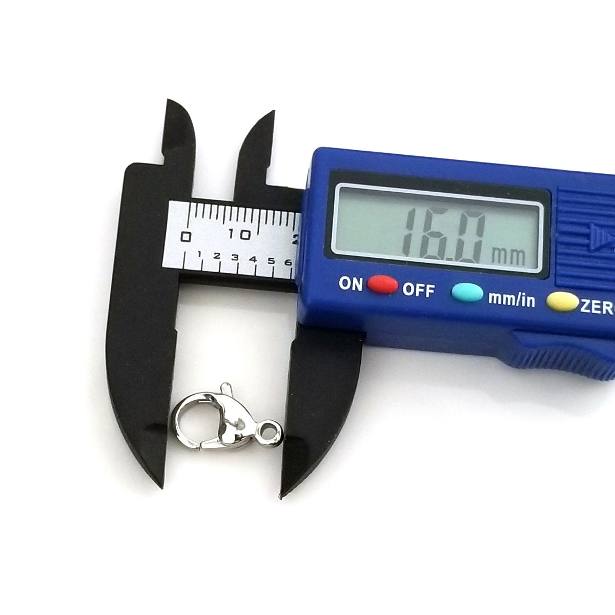 16mm Lobster Clasps, Stainless Steel, Lot Size 50 Clasps