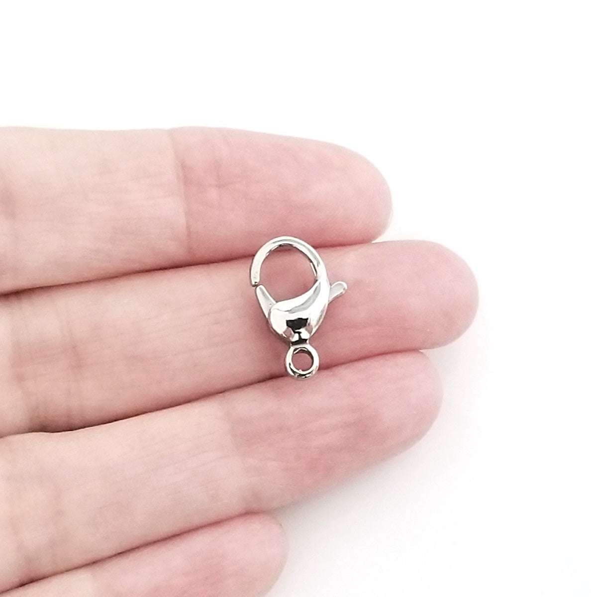 16mm Lobster Clasps, Stainless Steel, Lot Size 50 Clasps