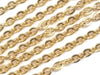 Fine Gold Stainless Chain, 3x2.5mm Flattened Oval Links, Bulk 50 Meters on a Spool, #1904 G