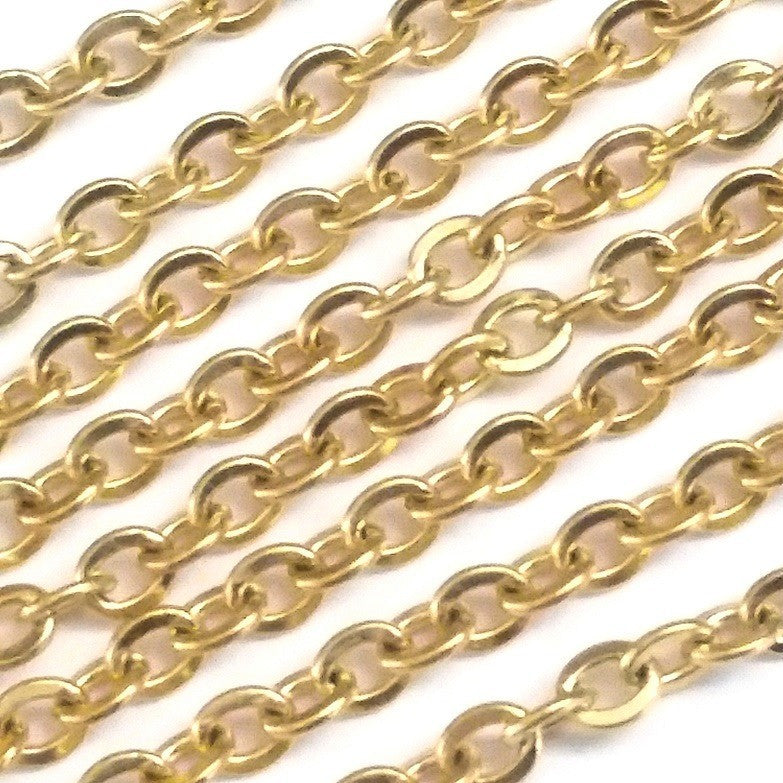 2m/Lot 1.2-3.2mm Stainless Steel Gold Link Chain Bulk Necklace Chains For  DIY Jewelry Making Handmade Supplies Accessories