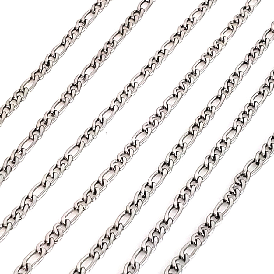 3mm Figaro Chain, 4~6mm long, 3mm wide, 0.8mm thick, Lot Size 50 meters (about 160 feet), #1973