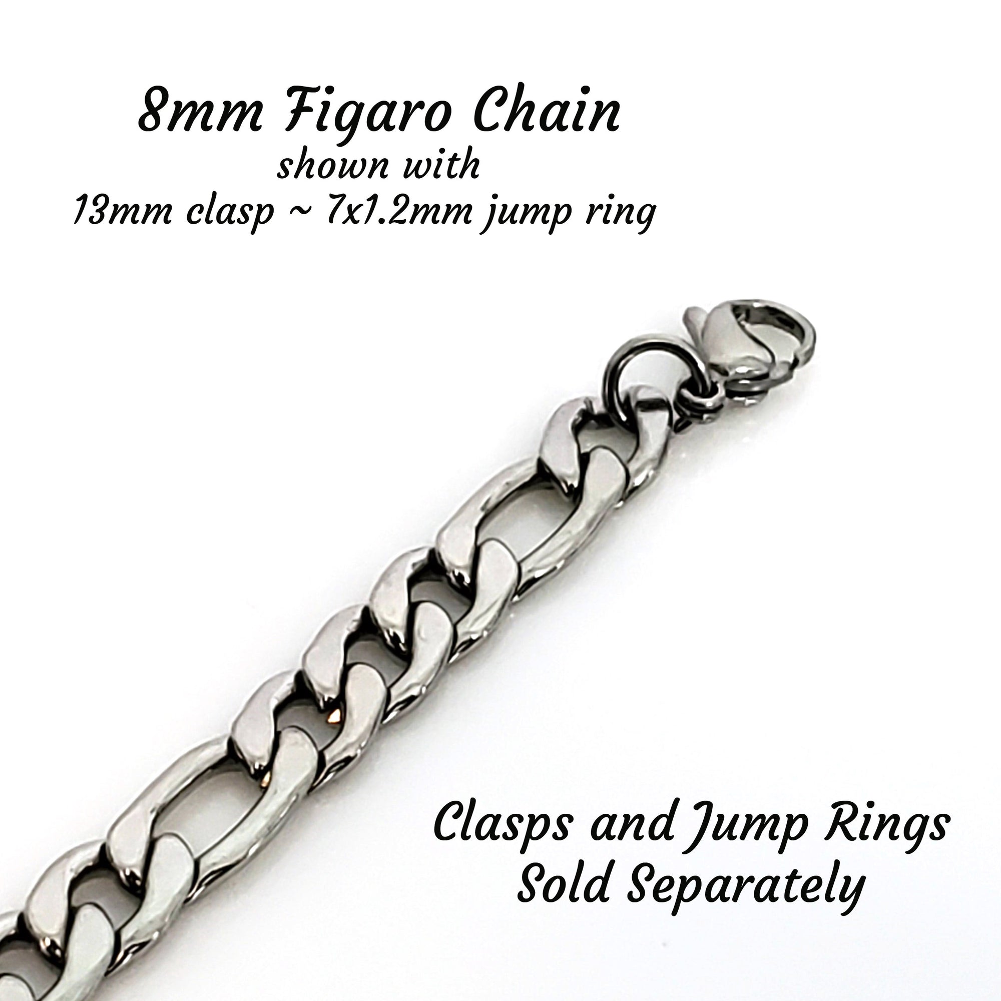 9mm Figaro Chain, Lot Size 30 Feet, #1979