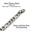 10mm Figaro Chain, Lot Size 30 Feet, #1980