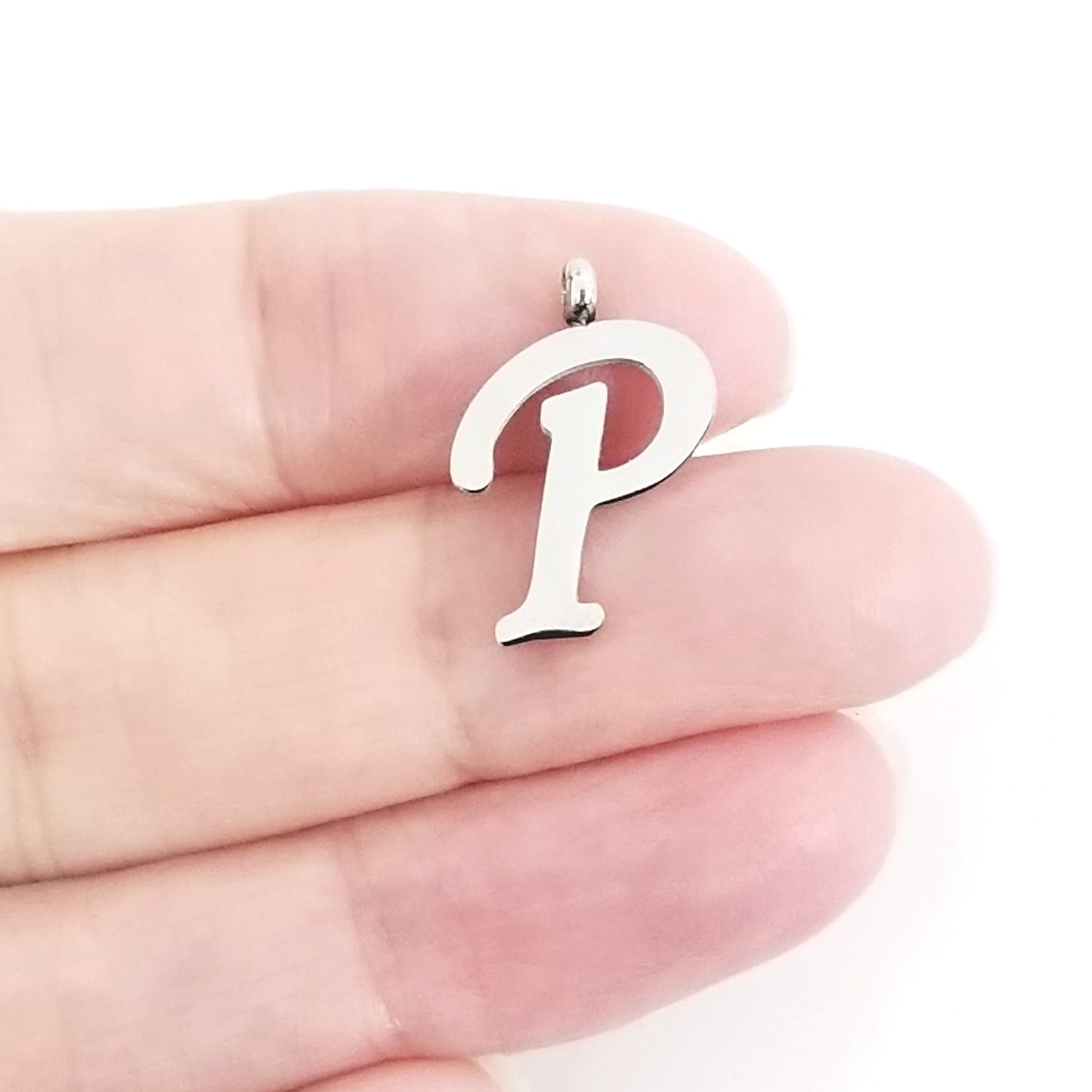 Letter Pendants, Stainless Steel, Full Alphabet of 26 Letters