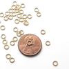 Gold Stainless Jump Rings, 4x0.7mm, 2.6mm Inside Diameter, Closed Unsoldered, Lot Size 100