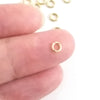 Gold Stainless Jump Rings, 4x0.8mm, 2.4mm Inside Diameter, 20 gauge, Closed Unsoldered, Lot Size 100
