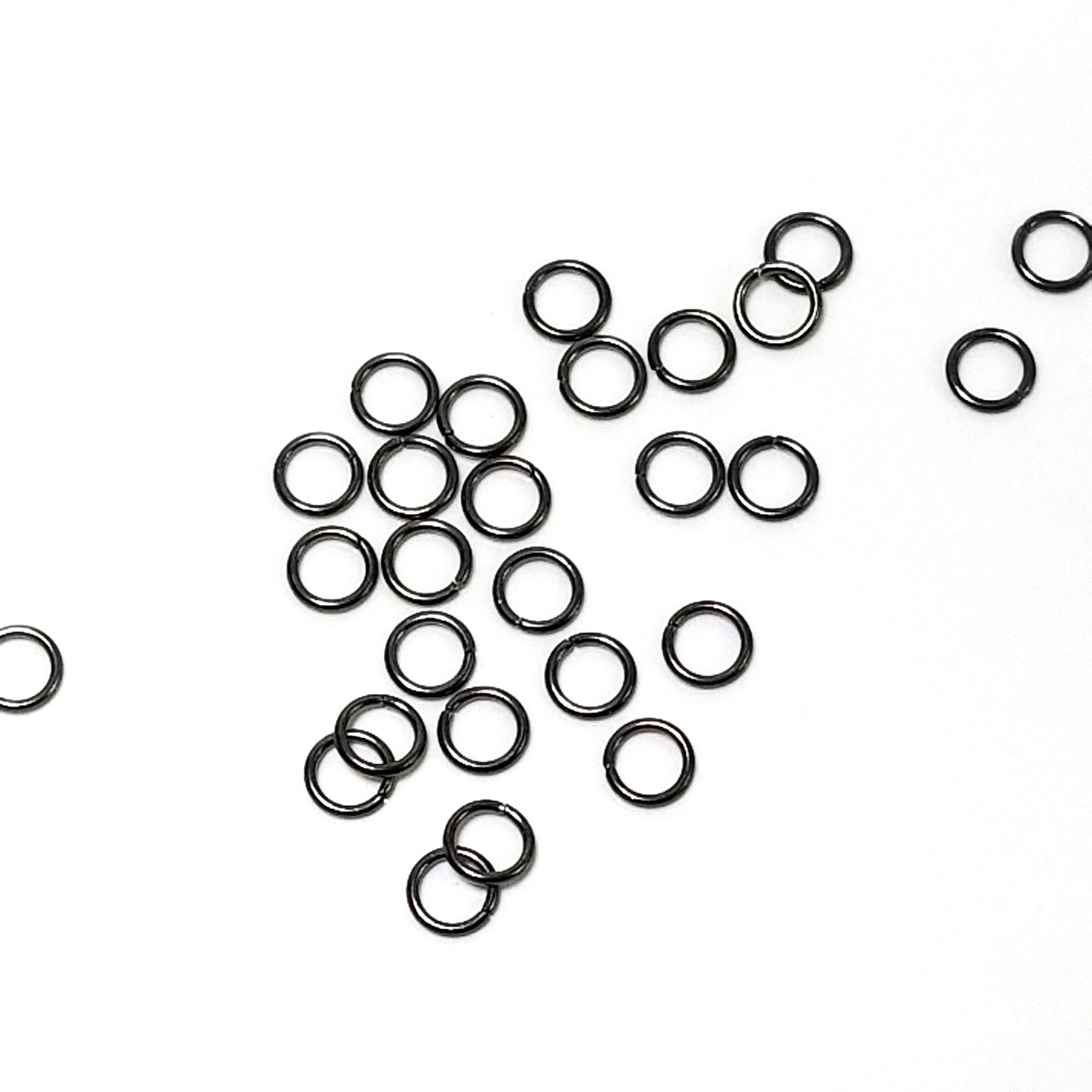 3mm Hematite / Black Stainless Jump Rings, 3x0.6mm, 1.8mm Inside Diame -  Jewelry Tool Box