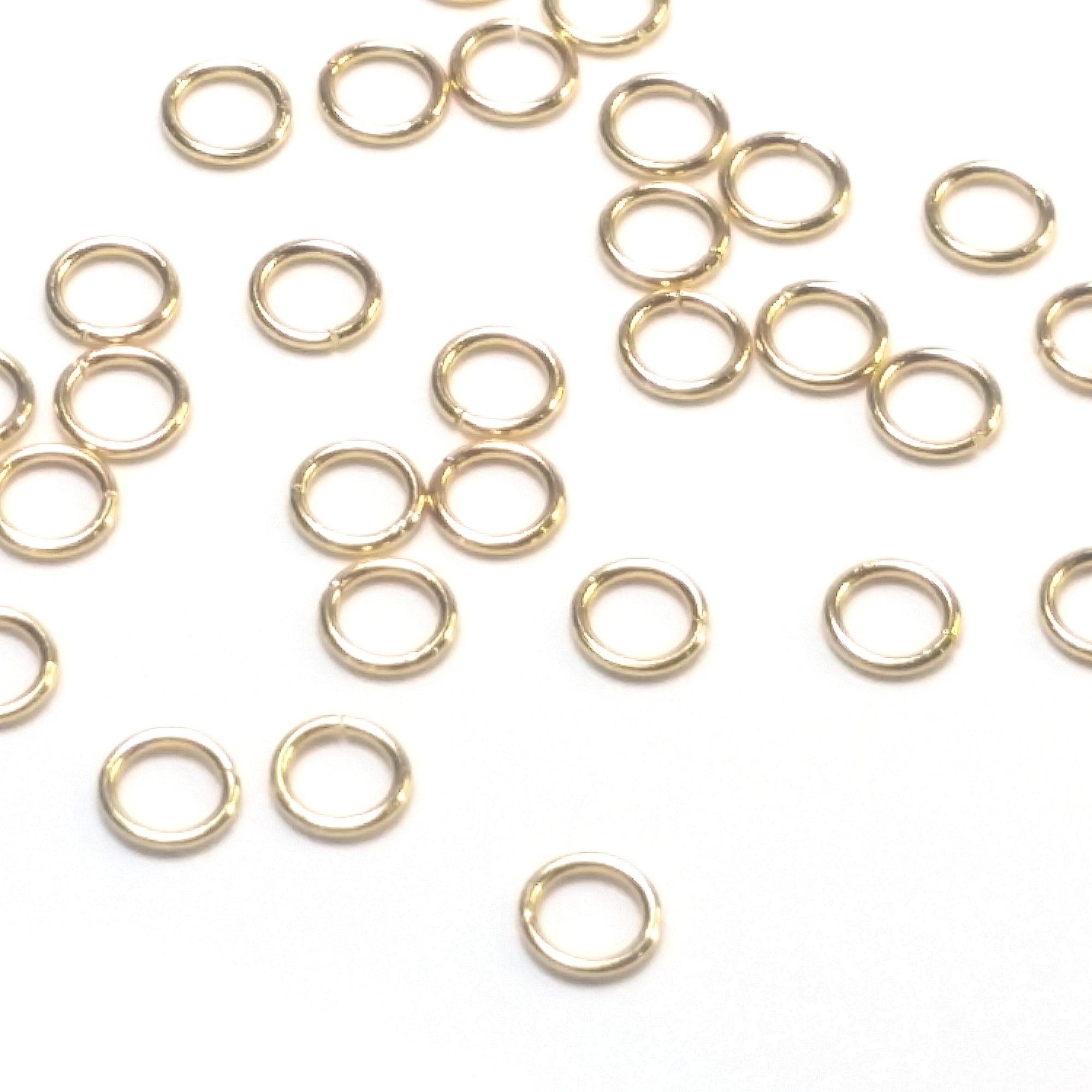 100 Raw Brass Open Jump Rings – 6mm, 18 Gauge – Bulk For Jewelry Making