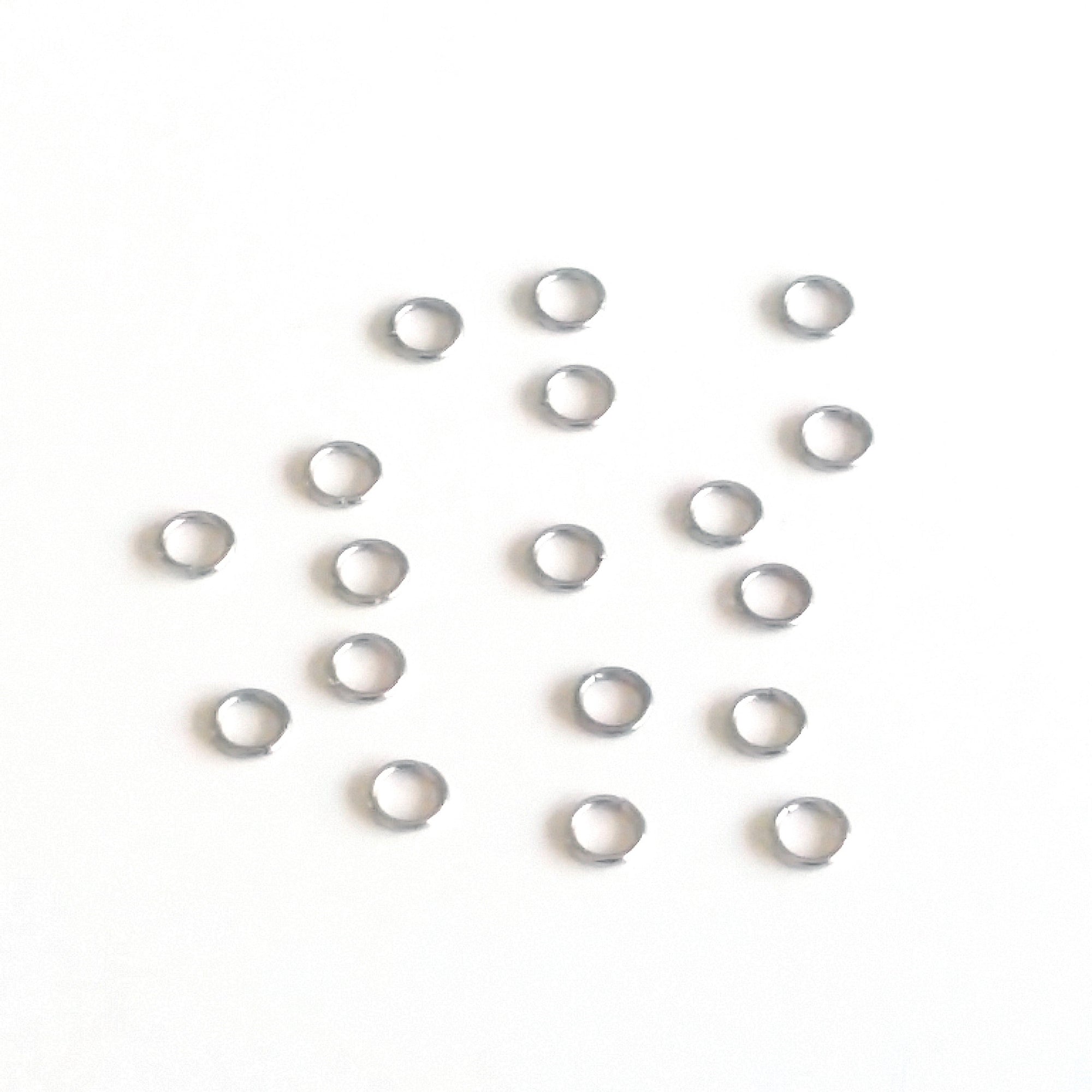 18g Soldered Sterling Silver Jump Rings 7mm OD 1 Mm Wire 5 or 10