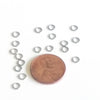 4mm jump rings next to a penny.
