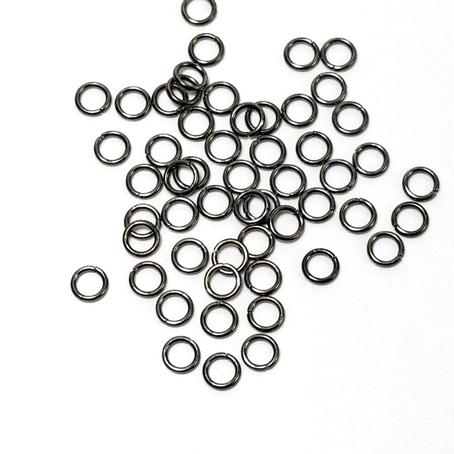 Cousin Jewelry Basics Metal Findings 400/Pkg-Black Jump Rings 4Mm To 6Mm