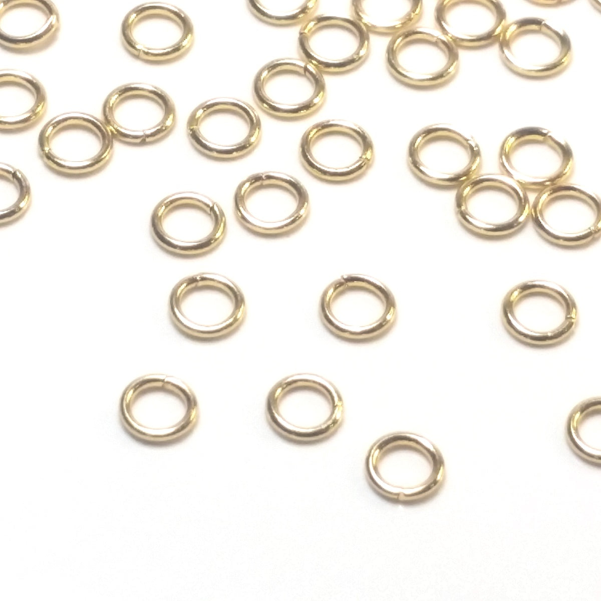 7mm Gold Plated Jump Rings 19 Gauge Iron Based Alloy - 100pcs 7mm x 1mm