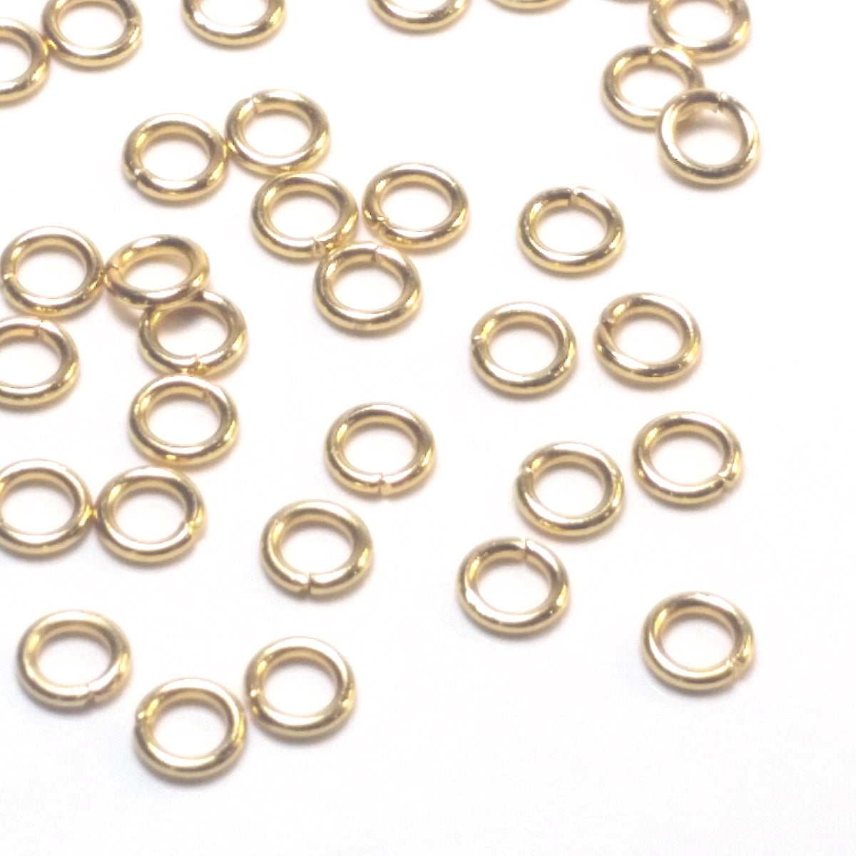 20 Ga Solid Brass 7mm OD Jump Rings - 175 Pieces, 1/2 Oz, Saw-Cut, Lead & Nickel Free, Made In USA