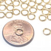 Gold Stainless Jump Rings, 5x0.8mm, 3.4mm Inside Diameter, Closed Unsoldered, Lot Size 100