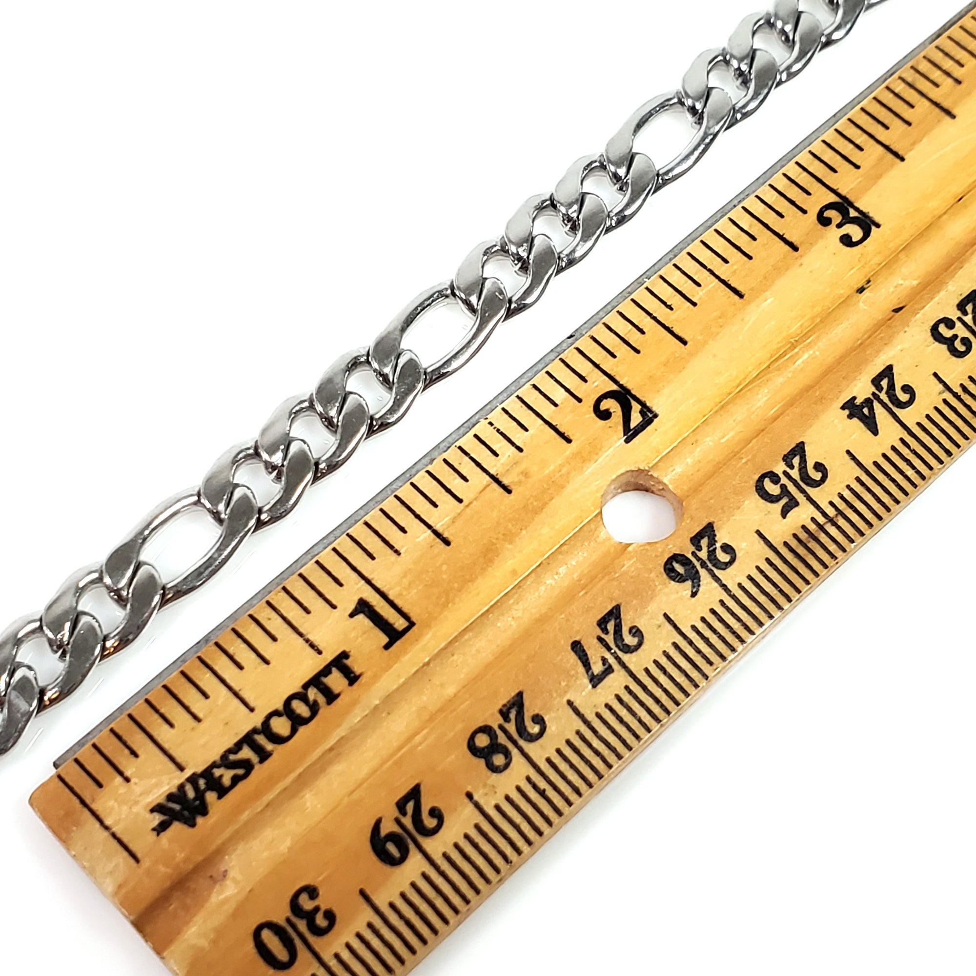 9mm Figaro Chain, Lot Size 30 Feet, #1979