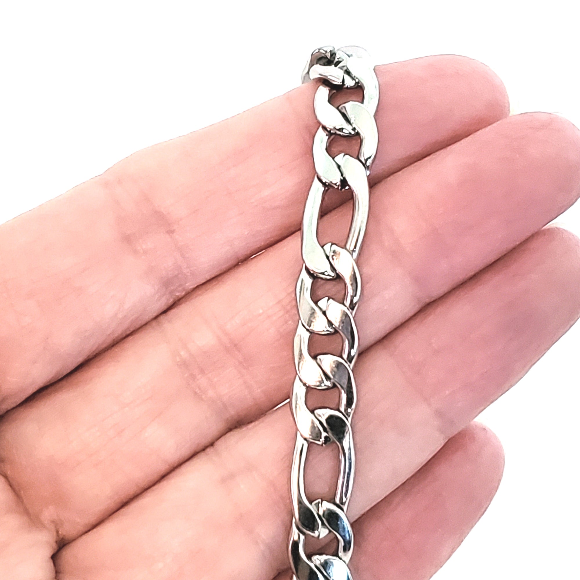 9mm Figaro Chain, Lot Size 30 Feet, #1979