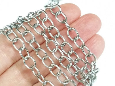 Chunky Jewelry Chain, 8x6mm Oval Open Links, Lot Size 25 Meters, #1935