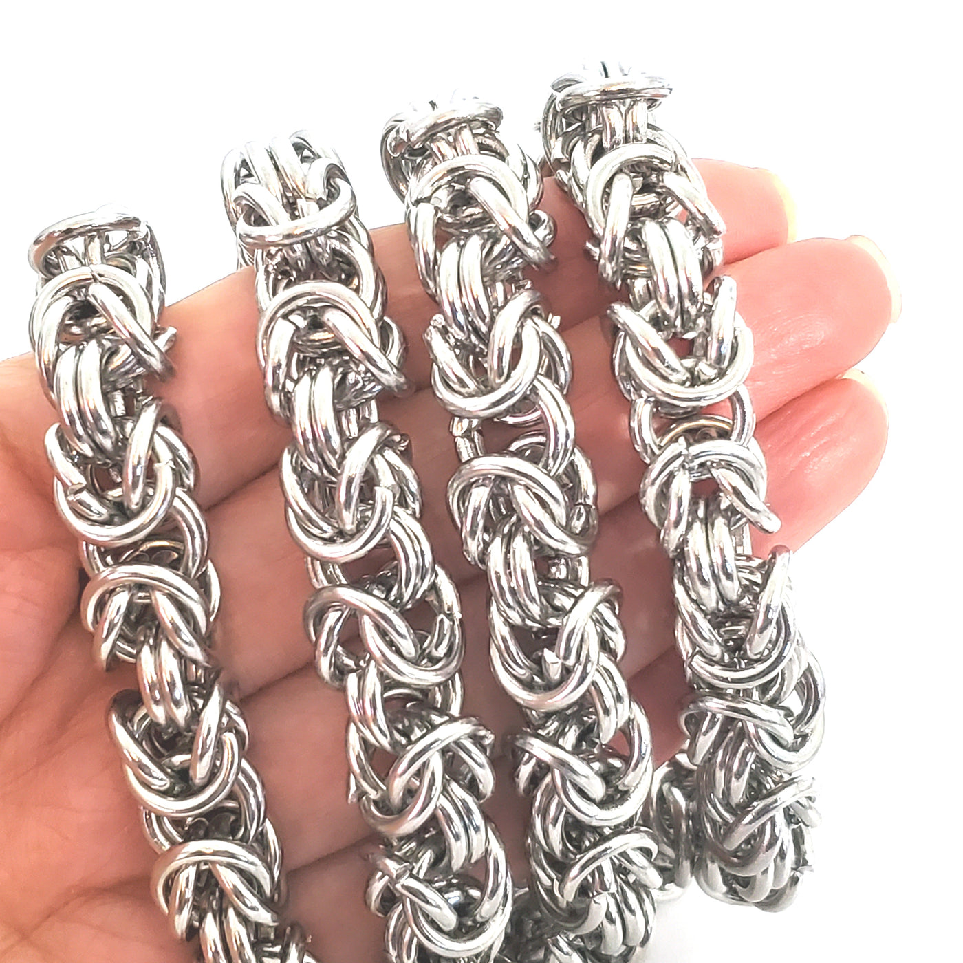 Heavy Duty Byzantine Chain Stainless Steel, Open Links, 11mm Diameter, 1 Meter #1966 D