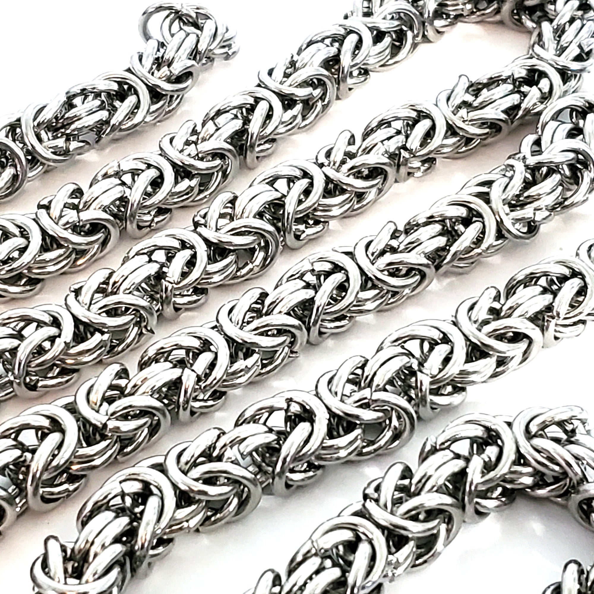 Heavy Duty Byzantine Chain Stainless Steel, Open Links, 11mm Diameter, 1 Meter #1966 D
