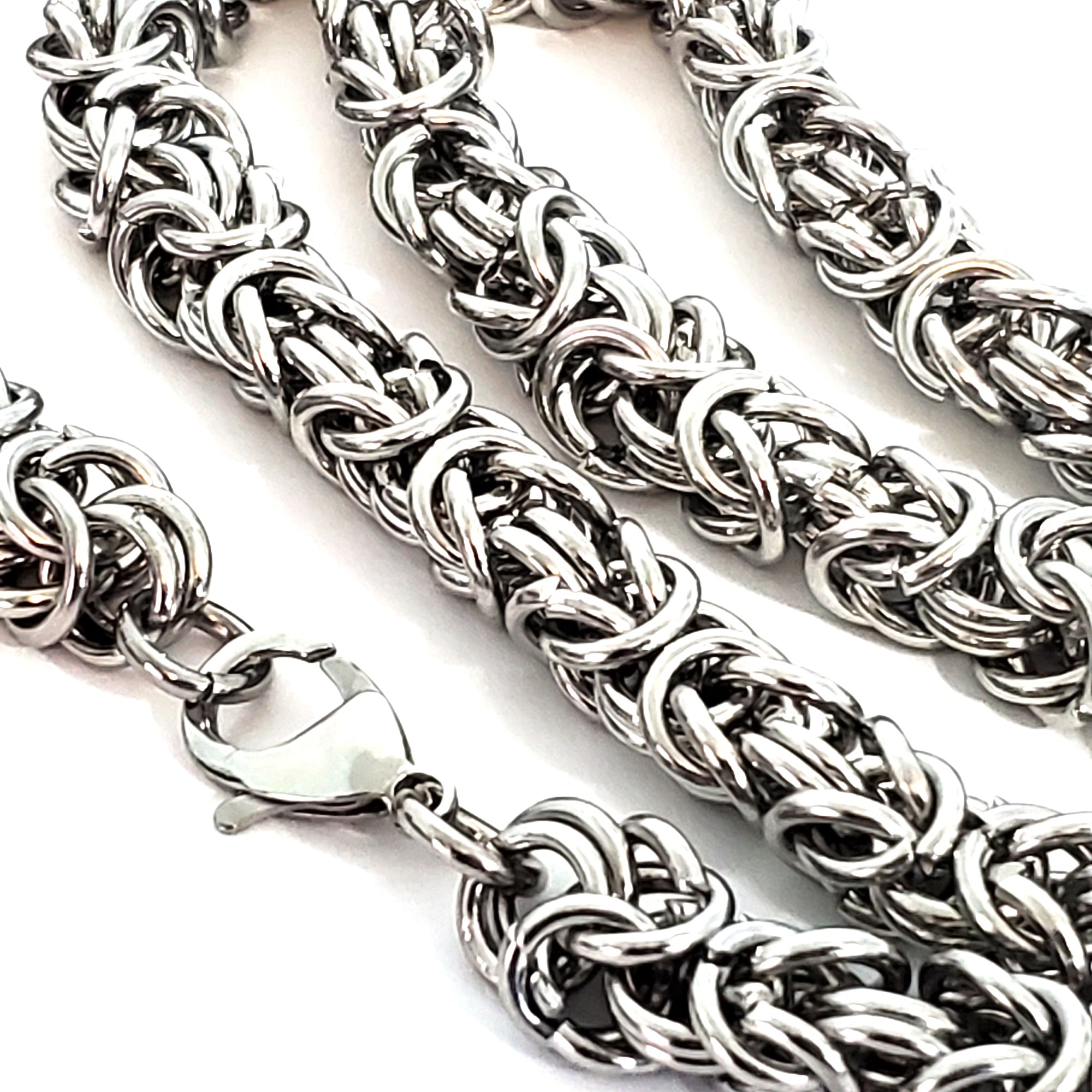 Heavy Duty Byzantine Chain Stainless Steel, Open Links, 11mm Diameter, 1 Meter #1966 D