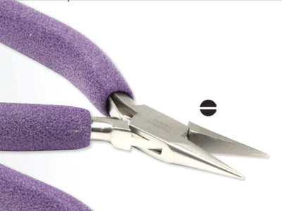 Heavy Duty Chain Nose Pliers, Purple Foam Cushion Grips, Beadsmith Brand, #PLW10