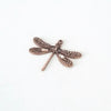 Large Antique Copper Dragonfly Charm, 1 Loop, Lot Size 10, #04C