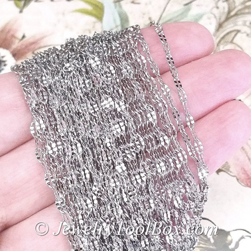 Stainless Steel Decorative Oval Closed Link Chain, Fine 4.5x2mm, 50 meters spooled, #1921