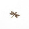 Small Antique Brass Dragonfly Charm, 1 Loop, Lot Size 10, #01B