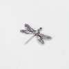 Large Silver Dragonfly Charm, 1 Loop, Antique Sterling Silver Plated Brass, Lot Size 10, #04S