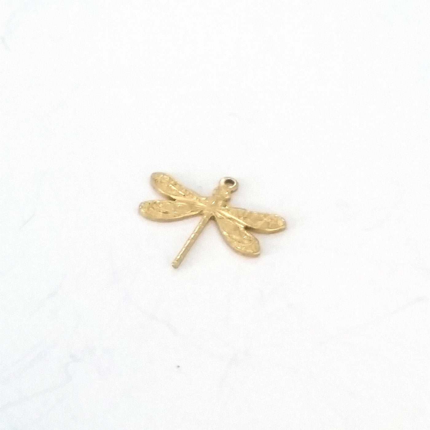 Small Dragonfly Charm, 1 Loop, Brass, Lot Size 10, #01R