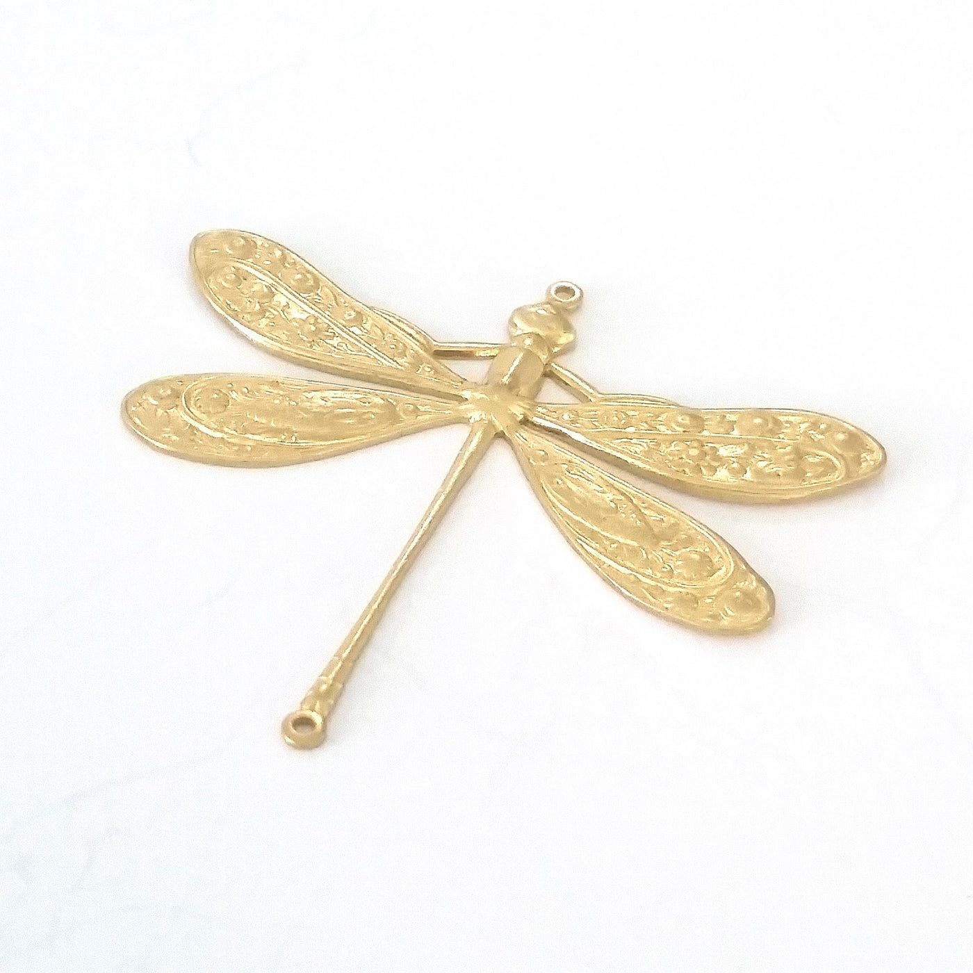 Extra Large Dragonfly Connector Charm, 2 Loop, Brass, Lot Size 2, #12R