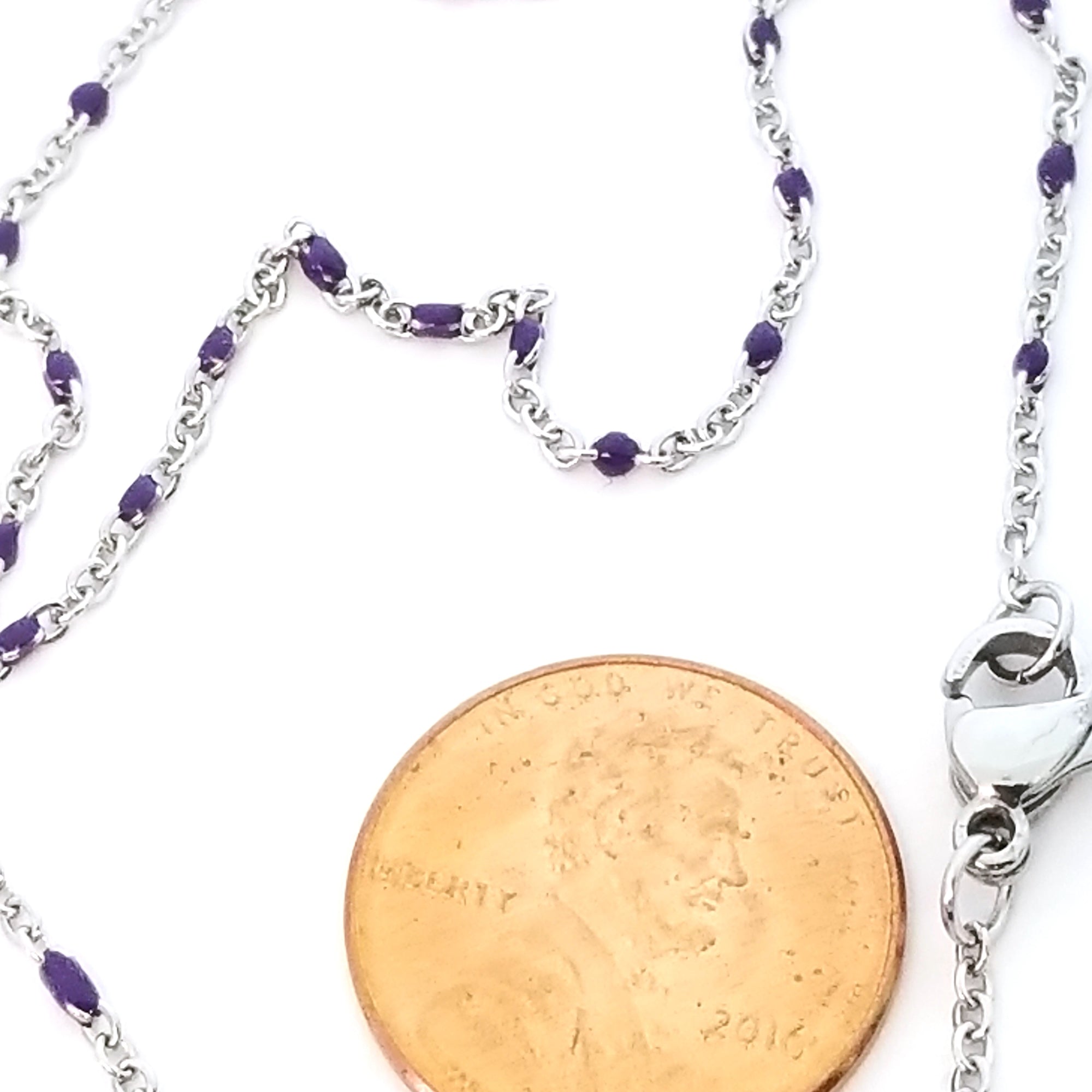 Orange Stainless Station Chains, 18 inches each, Lot of 10 Chains, #99B