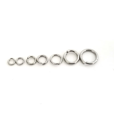Extra Heavy Duty Jump Ring Kit, Stainless Steel, Assorted Sizes, 12 to 16 Gauge Thickness, (1.2mm to 2.0mm), Closed Unsoldered, JRK 8EHC