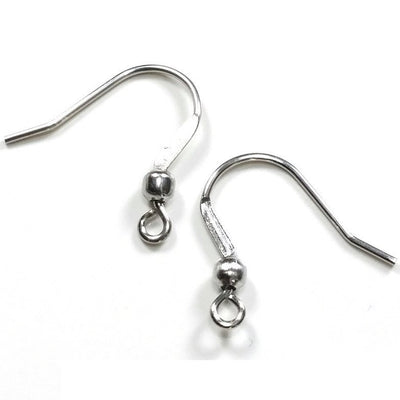 Ear Wires, Stainless Steel, 18mm, 3mm Bead, Lot Size 100, #1317