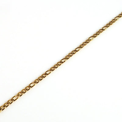 3mm Gold Figaro Chain, 4~6mm long, 3mm wide, 0.8mm thick, Lot Size 50 meters (about 160 feet), #1973 G