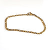 3mm Gold Figaro Chain, 4~6mm long, 3mm wide, 0.8mm thick, Lot Size 50 meters (about 160 feet), #1973 G