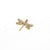 Small Gold Dragonfly Charm, 24 Kt Gold Plated Brass, 1 Loop, Lot Size 10, #01G