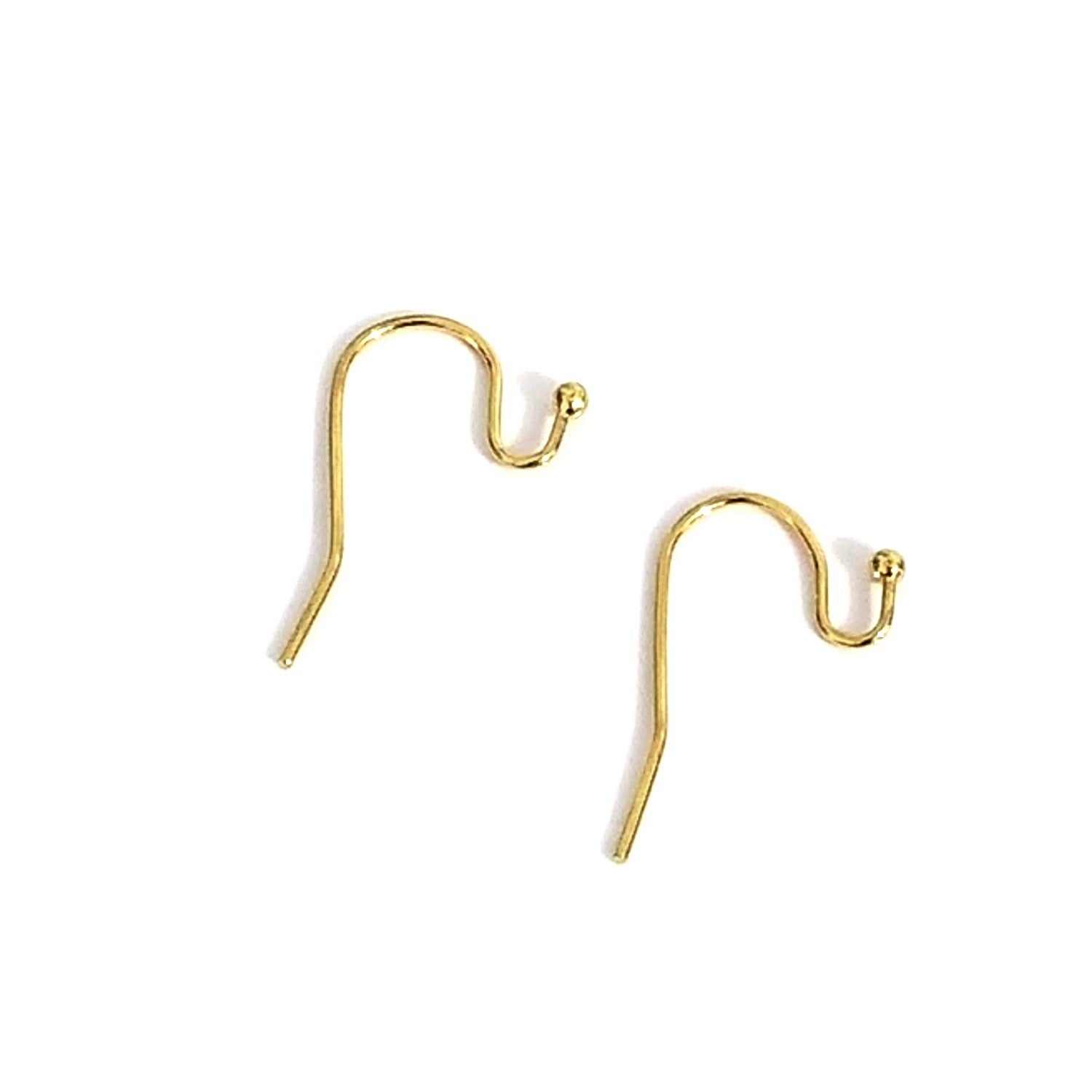 E863 - 50 pcs 304 Stainless Steel Earring Hooks with Loop Hole - 27mm x  20mm - Large Loop: 6mm - Gold - Favored Memories