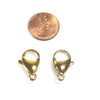 Lobster Clasps, Gold Stainless Steel, Lot Size 50 Clasps