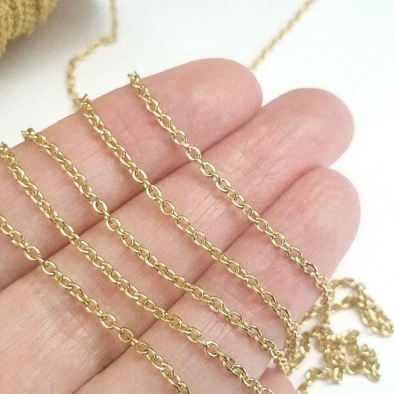 Stainless Steel Rolo Style Jewelry Chain, Soldered Closed Links, 3.5x4 ...